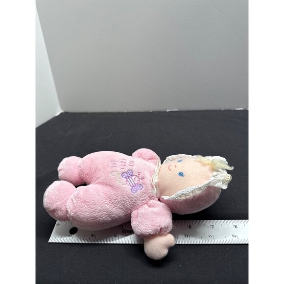 Small Wonders Soft Baby Doll "My First Doll" Pink Plush 10" With Lace Bonnet & E - Picture 3 of 5
